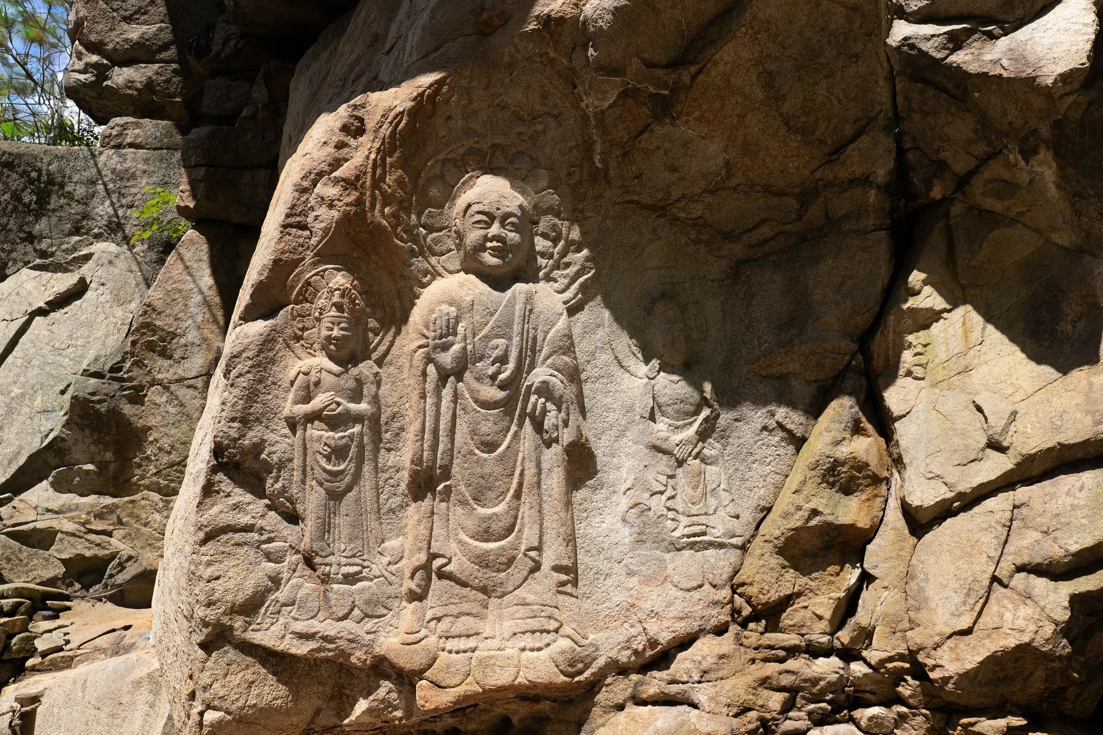 Seosan Rock-Carved Buddha Triad: the Baekje Smile