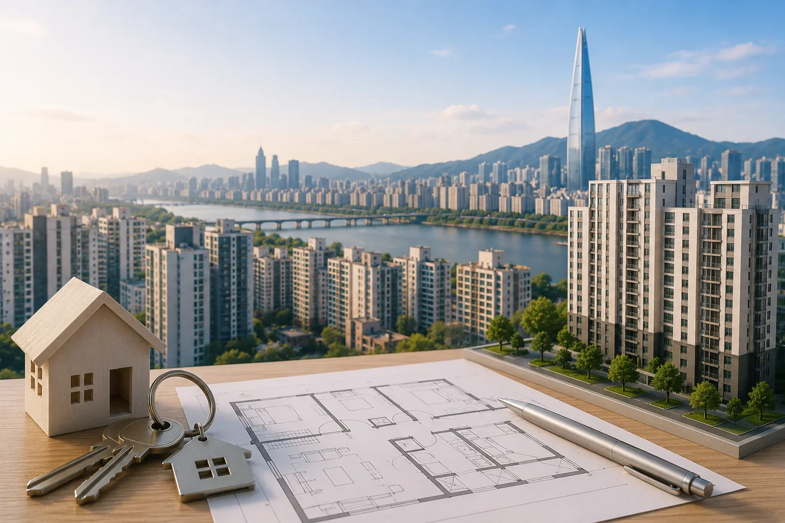Seoul View With Keys