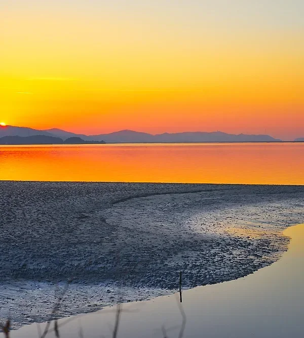 Ganghwa-do. Western Sea at Sunset
