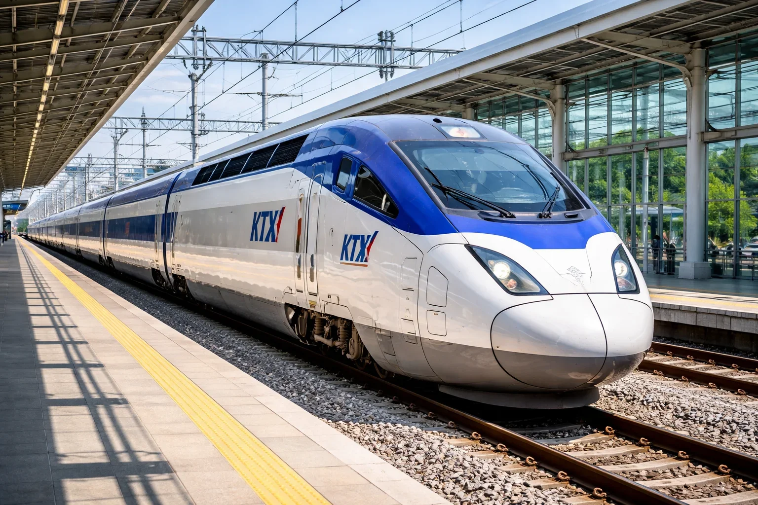 KTX train at a station